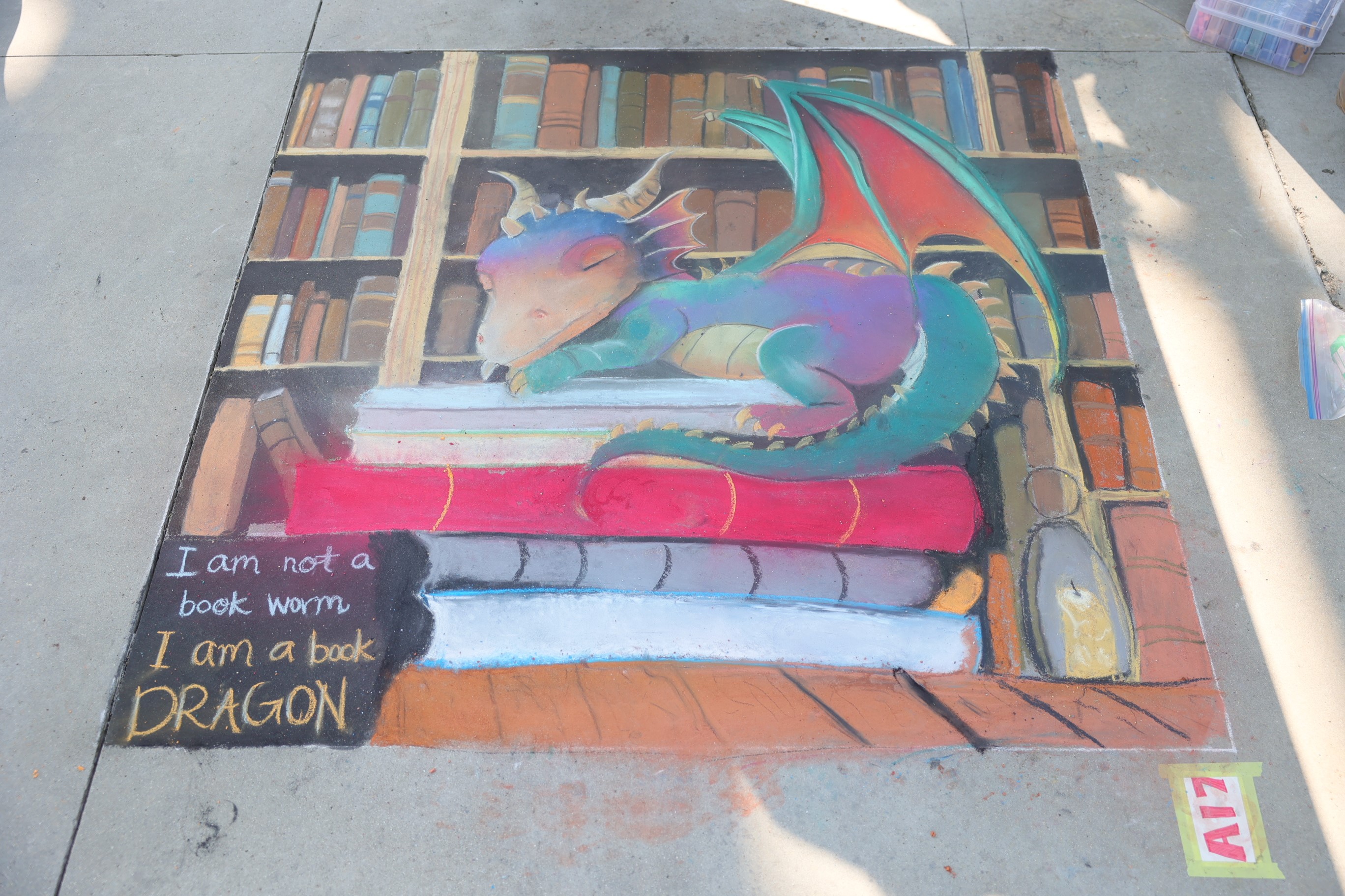 Dragon Sleeping on Books